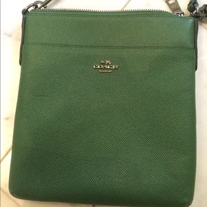 NWT green coach crossbody purse